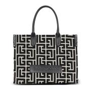 B-Army 42 monogrammet jacquard og skinn tote bag