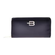 Wallet in smooth black calfskin