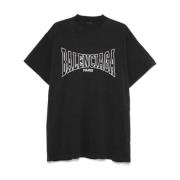 Logo Print Oversized Bomull T-skjorte