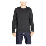 Svart Rund Hals Sweatshirt for Menn