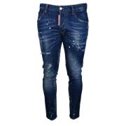 Navy Blue Skater Slim-Fit Jeans