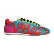 Multicolor Lær Logo Lav-Top Sneakers