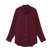 Oversized Button-Up Skjorte