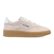 Suede Low Top Sneakers Sand Ecru