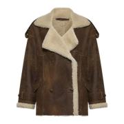 Shearling Foret Brun Semsket Jakke