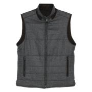 Ull Twill Reversible Gilet med Lommer