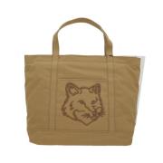 Canvas tote bag med revbroderi