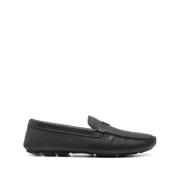 Sorte flate slip-on sko