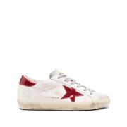 Hvite Super Star Skinn Sneakers