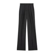 Luksuriøse Cashmere Wide Leg Bukser