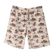 Multifarget Bomull Bermuda Shorts