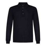 Luksuriøs Midnight Blue Merino Ull Polo