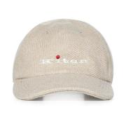 Beige Baseball Lue med Logo Broderi