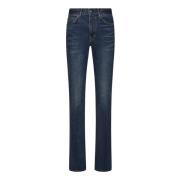 Blå Flared Denim Jeans Aw24