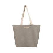 Reversible Lila Khaki Tote Bag