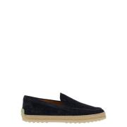 Sorte Slip-on Loafers med Rafia-detalj