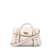 Flettet Håndtak Crossbody Veske i Beige