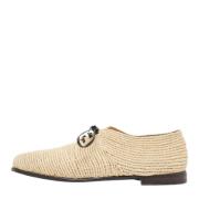 Pre-owned Raffia flats