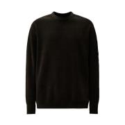 Chenille Crewneck Strik i Svart