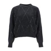 Diamantbrodert Crew Neck Sweater