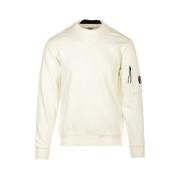 Hvit Crew Neck Lens Sweatshirt