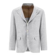 Deconstructed Lin Wool Silk Blazer