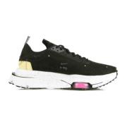 Lav Topp Lerret Sneakers Svart/Rosa