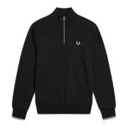 Half Zip Sweatshirt Svart Stripet Bakside