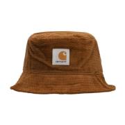 Fisker Cord Bucket Hat Dyp Brun