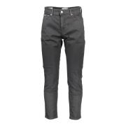 Sort Skinny Fit Bomull Jeans