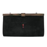 Pre-owned Suede clutches