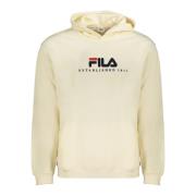 Beige Sweatshirt med lange ermer Brodert logo