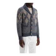 Geometrisk Jacquard Cardigan