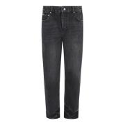 Sort Distressed Straight Leg Jeans