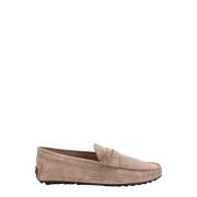 Suede Frontal Saddle Loafers