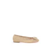 Raffia Ballerina med Strass Spenne