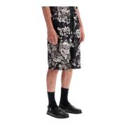 Blomstermønstret Bermuda Shorts Set