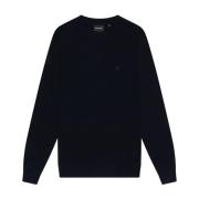 Strikket Tonal Eagle Lambswool Crew Neck Jumper