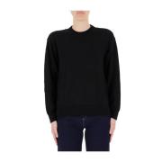 Svart Basic Crewneck Sweater