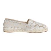 Hvite Blonde Espadrilles med Gummisåle