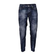 Herre Carrot Fit Jeans, Lav Midje, Laget i Italia