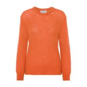 Myk Strikket Genser i Burnt Orange