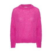 Myk Alpakka Pullover Neon Rosa