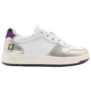 Laminert Hvit-Platina Court Sneakers