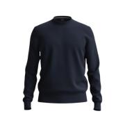 Mørkeblå Crew-neck Pullover Jakke