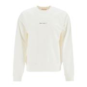 Bomull Crewneck Sweatshirt med Logoprint