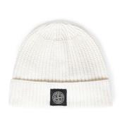 Hvit Beanie Lue Tilbehør Aw24