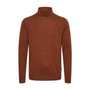 Brun Melange Turtleneck Genser