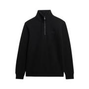 Svart Essential Logo Henley Genser