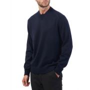 Blå Basic Crewneck Sweater